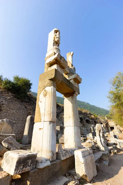 Luoghi Pubblici Una Biblioteca Ephesus Patrimonio Mondiale Nella Città Storica — Foto Stock