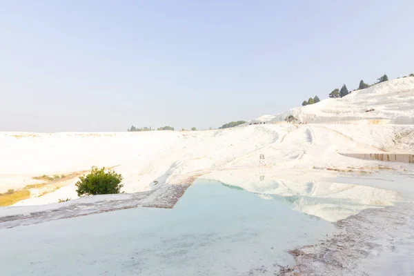 Miejsca Publiczne Baseny Tarasy Pamukkale Bawełniany Zamek Regionie Turcji — Zdjęcie stockowe