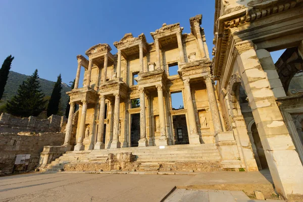 Luoghi Pubblici Una Biblioteca Ephesus Patrimonio Mondiale Nella Città Storica — Foto Stock