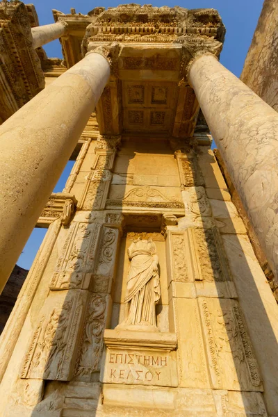 Öffentliche Orte Ein Weltkulturerbe Ephesus Bibliothek Der Historischen Stadt Der — Stockfoto