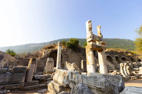 Öffentliche Orte Ein Weltkulturerbe Ephesus Bibliothek Der Historischen Stadt Der — Stockfoto