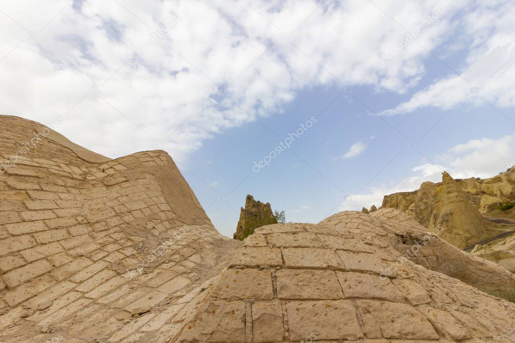 Public places Goreme open air museum Cappadocia Turkey rock formations