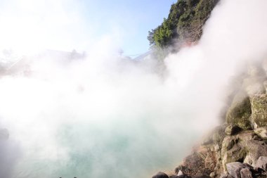 Kaplıcalar Beppu Japonya'da deli gibi.