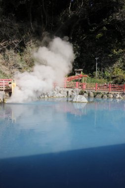 Kaplıcalar Beppu Japonya'da deli gibi.