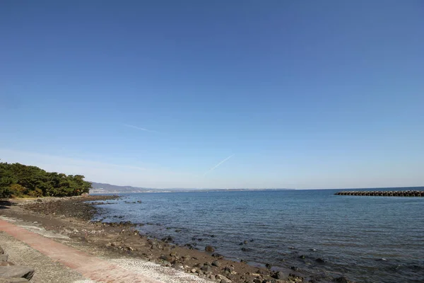 Giappone Spiaggia Beppu Dotato Protezione Tsunami — Foto Stock