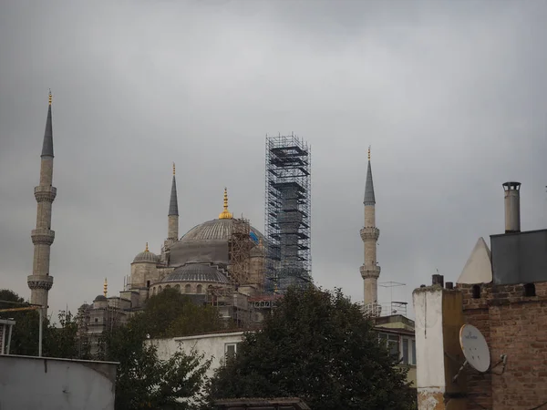 Lieux Publics Une Mosquée Bleue Patrimoine Mondial Dans Ville Historique — Photo