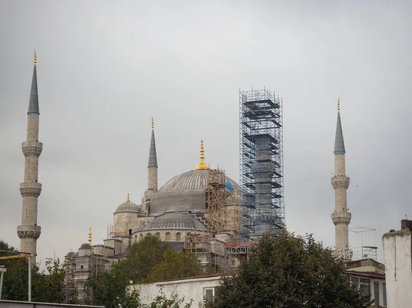 Lieux Publics Une Mosquée Bleue Patrimoine Mondial Dans Ville Historique — Photo