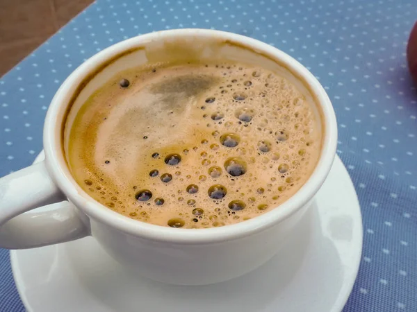 Colazione Urgente Caffè Frutta Pane — Foto Stock