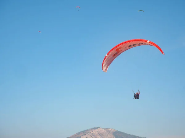 Paraglider Fethiye Kust Stad Van Turkije — Stockfoto