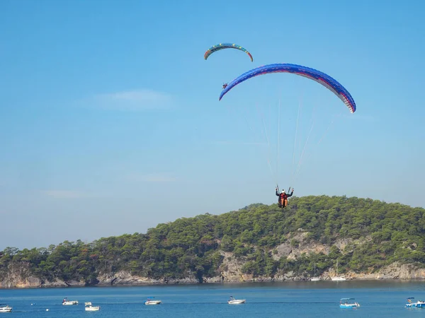 Parapente Fethiye Ville Balnéaire Turquie — Photo