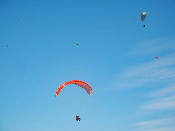 Gleitschirmflieger Fethiye Küstenstadt Der Türkei — Stockfoto