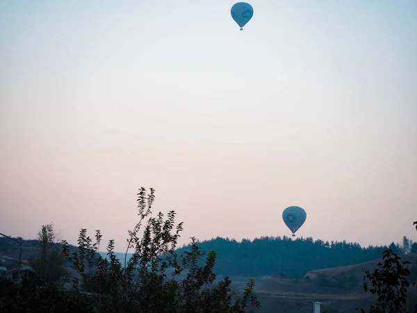 Doğal Görünümü Pamukkale Sıcak Hava Balonu — Stok fotoğraf