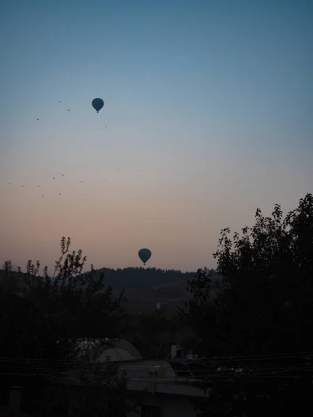 Doğal Görünümü Pamukkale Sıcak Hava Balonu — Stok fotoğraf