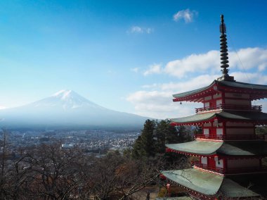 Fuji Dağı'nın yüksek açısı.