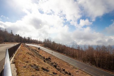 mt. fuji Japonya 5 inci İstasyonu kar ve görünümü.