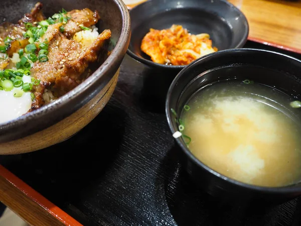 Νόστιμο Ιαπωνικά Τρόφιμα Εσωτερικη Προβολή — Φωτογραφία Αρχείου