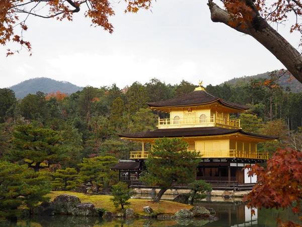 Kinkakuji Ναό Της Ιαπωνίας Διάσημο Τουριστικό Προορισμό Είναι Όμορφο Και — Φωτογραφία Αρχείου