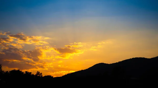 Himlen Vid Solnedgången Färgglada — Stockfoto