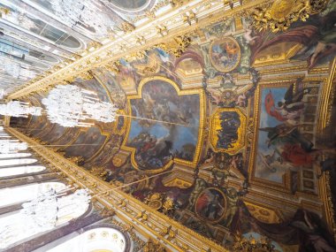 Fransa Versailles Dünya Mirası Sarayı Birçok turist istiyorum