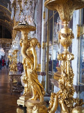 Fransa Versailles Dünya Mirası Sarayı Birçok turist istiyorum