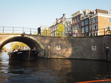 Amsterdam, Hollanda'nın güzel eski şehir