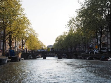 Amsterdam, Hollanda'nın güzel eski şehir