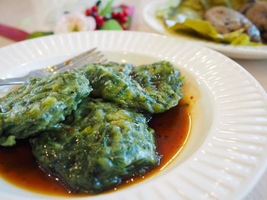 Thaila popüler buğulanmış frenk soğanı Çin gıda köfte