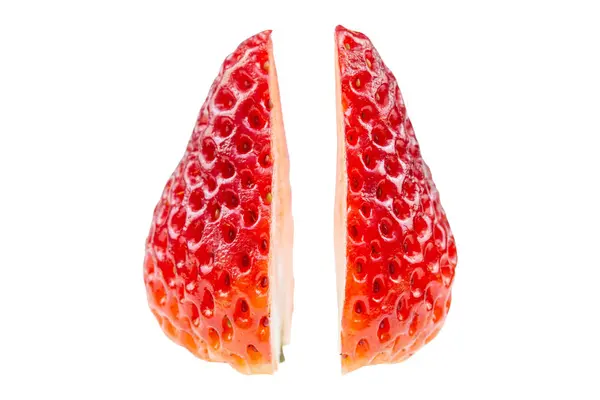 Strawberry Isolerad Vit Bakgrund Urklippsbanor — Stockfoto