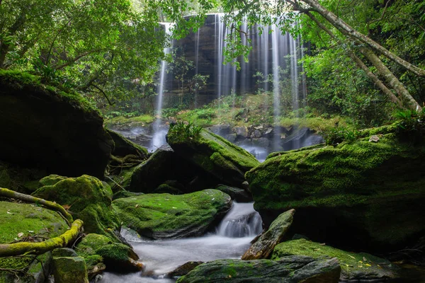 Hermoso Paisaje Cascada Cascada Bosque Parque Nacional Phukradung Provincia Loei — Foto de Stock