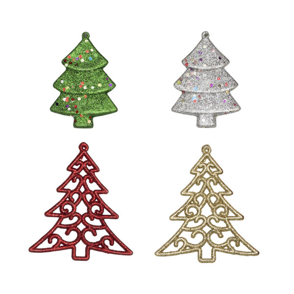 Christmas background - christmas decoration isolated on white background