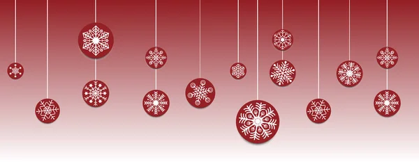Feliz Navidad Copos Nieve Icono Vector Ilustración — Vector de stock