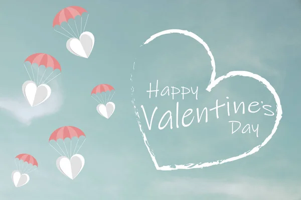 Feliz Día San Valentín Con Fondo Cielo — Foto de Stock