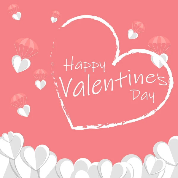 Happy Valentines Day Greetings Card Design Background Vector Illustration — Stock Vector