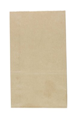 Beyaz arka plan üzerinde izole kağıt çanta.