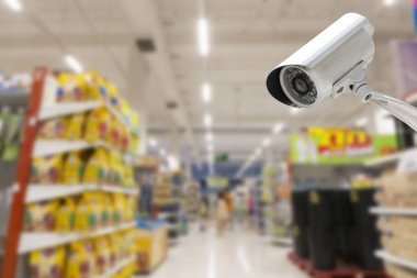 CCTV sistemi güvenlik alışveriş merkezi.