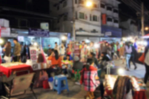 Rozmycie Streszczenie Rynku Ulicy Walking Street Nocy — Zdjęcie stockowe