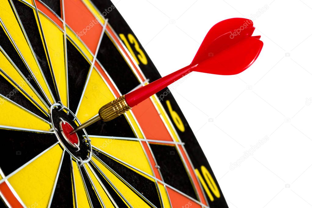 dart target board, abstract of success isolated on white background.