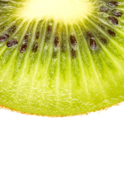 Scheibe frischer Kiwi-Früchte isoliert auf weißem Hintergrund — Stockfoto