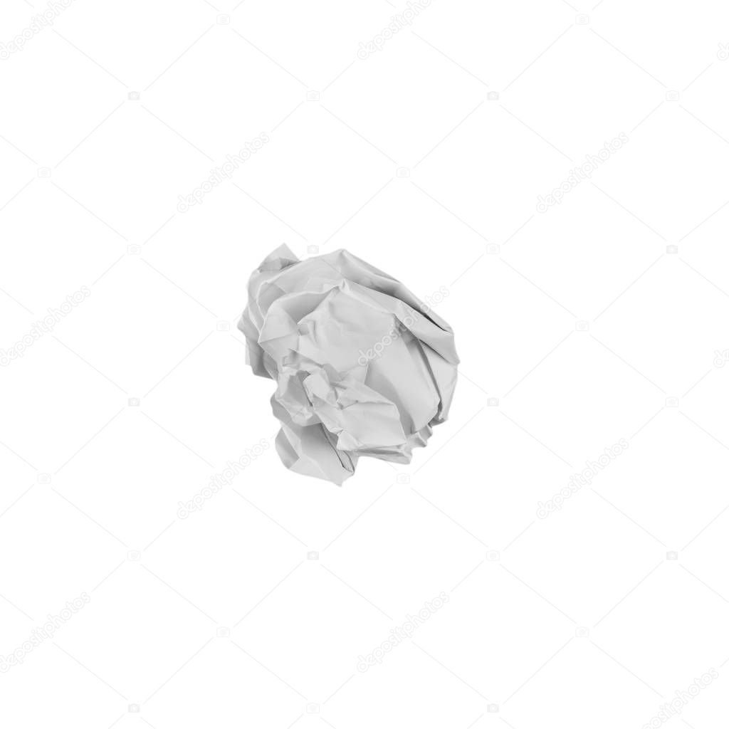 Closeup of crumpled paper ball