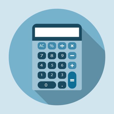 Hesap makinesi simge. Düz tasarım. vektör çizim.