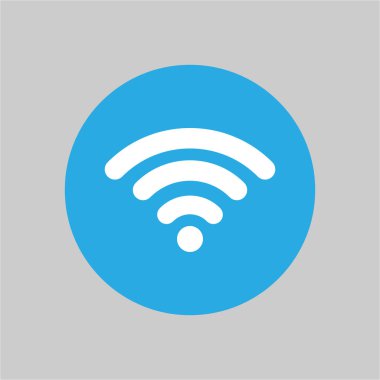 WiFi simgesi düz tasarım. vektör çizim.