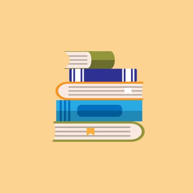 Kitap simgesi tasarım-vektör illüstrasyon.