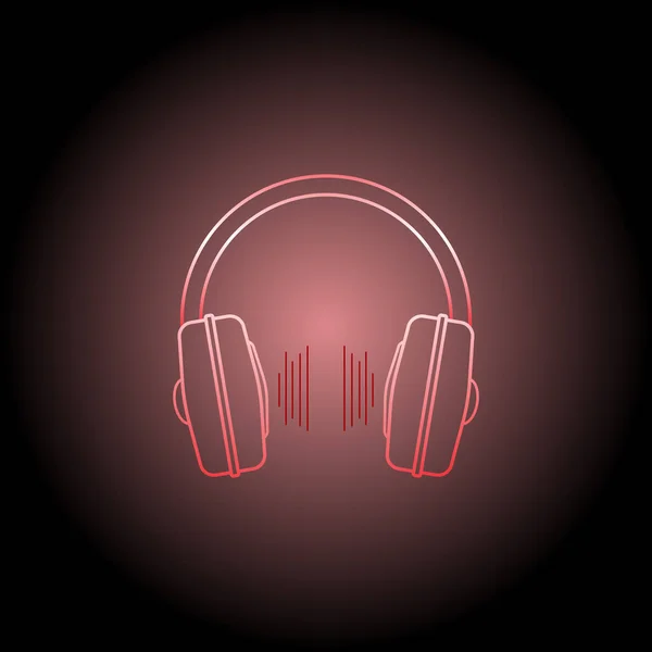 Auriculares líneas de base icono de diseño - ilustración vectorial . — Vector de stock