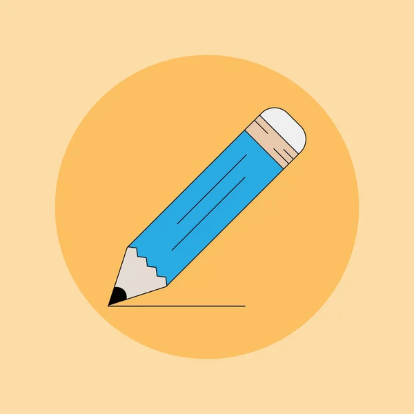 Icono del lápiz. diseño plano. ilustración vectorial. — Vector de stock