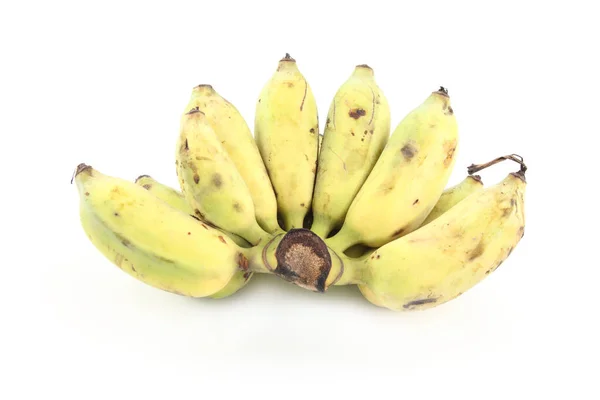 Banana cultivada sobre fundo branco — Fotografia de Stock