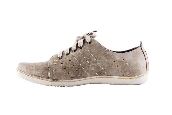 Grå sko isolerad på vit. — Stockfoto