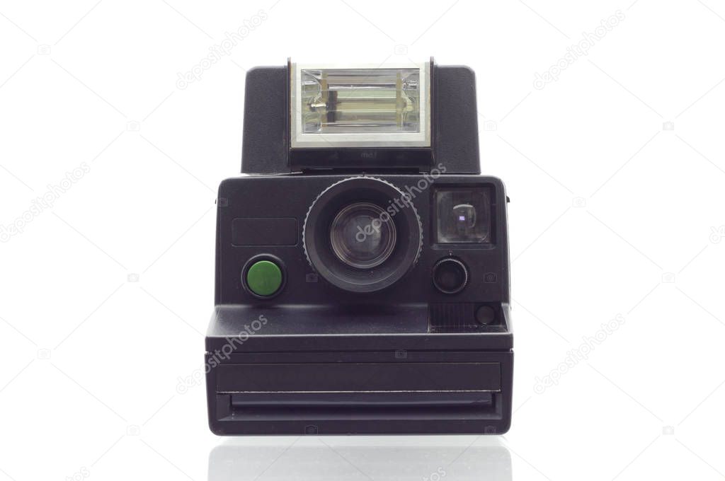 instant camera isolated on white background 