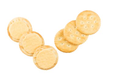 Beyaz arkaplanda izole edilmiş krem peynir.