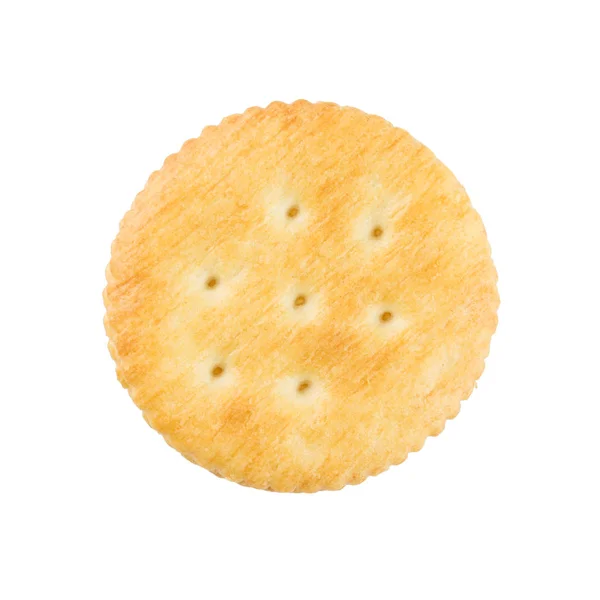 Cracker isolado no fundo branco — Fotografia de Stock