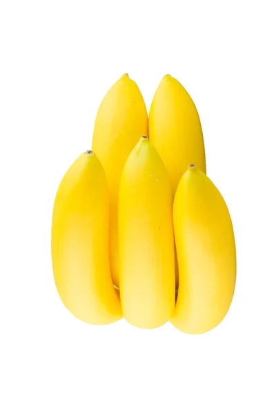 바나나는 흰 배경으로 분리되어 있다. — 스톡 사진